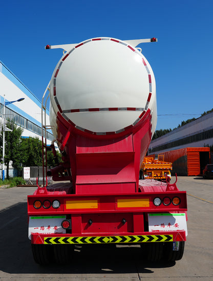 Medium density powder material transportation semi-trailer