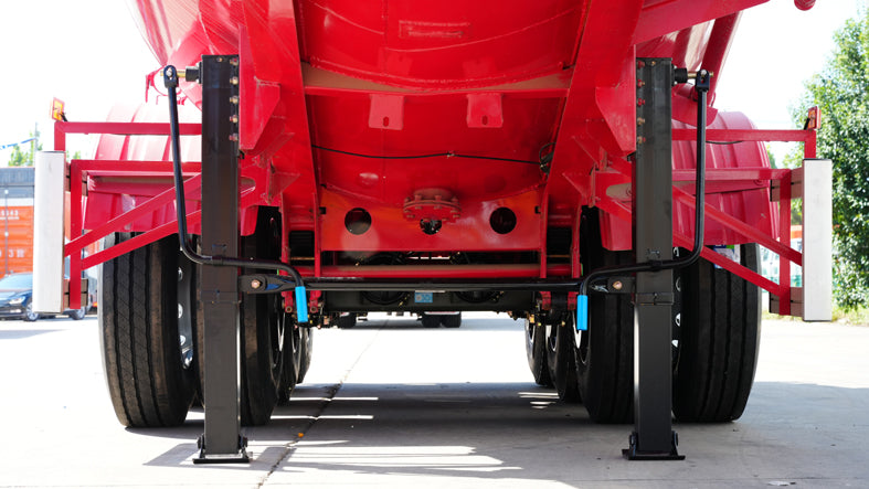 Medium density powder material transportation semi-trailer