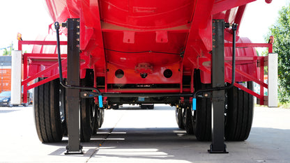 Medium density powder material transportation semi-trailer