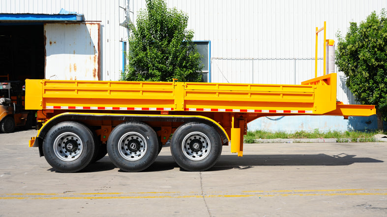 Heavy duty rear dump semi-trailer