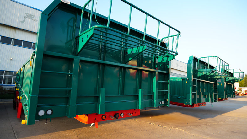 Rollover dump semi-trailer